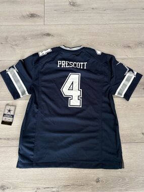 NFL Nike Dallas Cowboys #4 Dak Prescott Football Jersey Youth Size L New w Tags